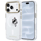 Θήκη PC/TPU Karl Lagerfeld Magsafe Apple iPhone 18 Pro/ 17 Pro IML Peekaboo Print & Metal Frame Choupette Διάφανο