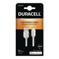Καλώδιο Σύνδεσης USB 2.0 Duracell USB A σε MFI Lightning 15W 2m Λευκό