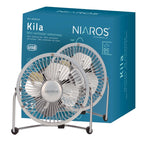 Επιτραπέζιος Ανεμιστήρας Niaros Kila USB 2.5W Mini Γκρι