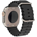 Λουράκι Σιλικόνης Ocean για Apple Watch 44/ 45/ 46/ 49mm Μαύρο (Ασυσκεύαστο)
