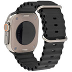 Λουράκι Σιλικόνης Ocean για Apple Watch 44/ 45/ 46/ 49mm Μαύρο (Ασυσκεύαστο)
