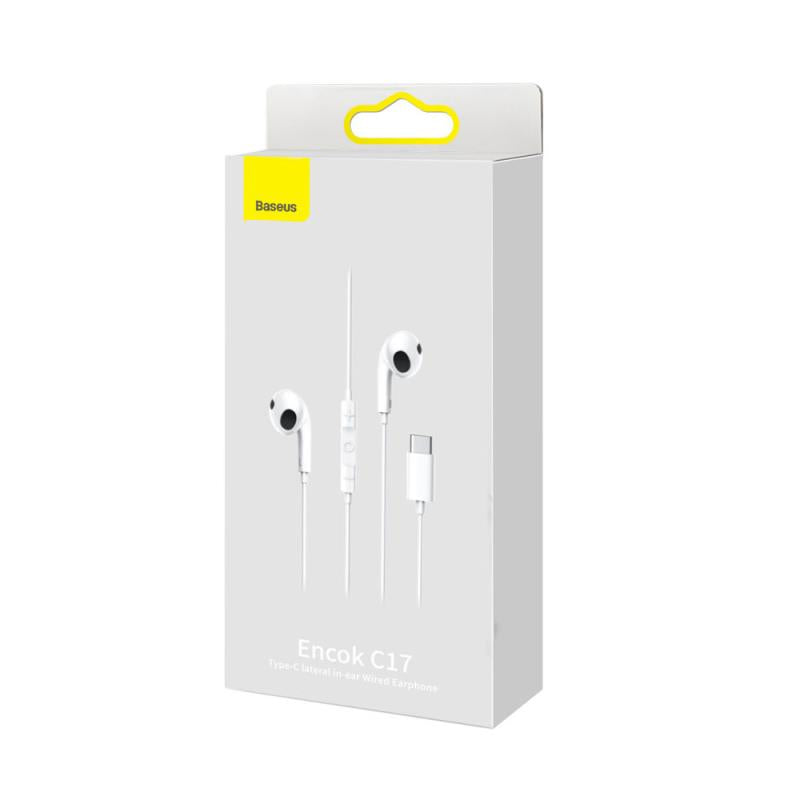 Hands Free Stereo Baseus Encok C17 USB C Λευκό