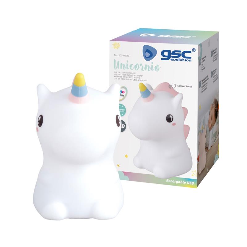 Επαναφορτιζόμενο Φωτιστικό LED GSC Unicorn 1W RGB Λευκό