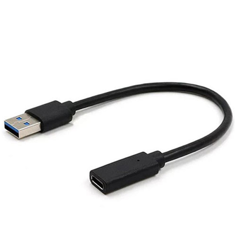 CABLEXPERT USB3.1 AM TO Type-C Female Adapter Cable 10CM Black