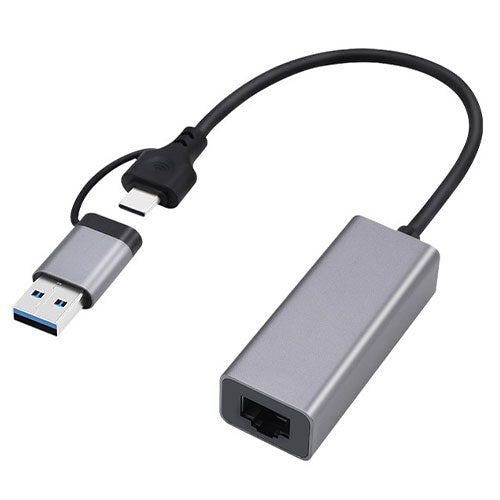 CABLEXPERT USB3.2+Typec Gigabit Network Adapter Space Grey