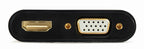 CABLEXPERT VGA TO HDMI+VGA Adapter Cable 0,15M Black Retail Pack