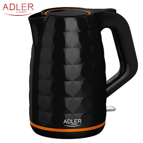 ADLER Black Plastic Kettle 1,7L