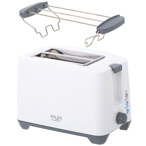 ADLER Toaster 2 Slice 1000W White