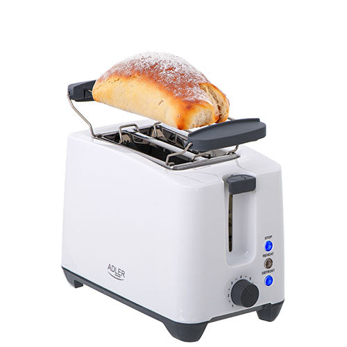 ADLER Toaster 2 Slice 1000W White