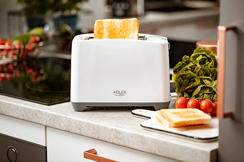 ADLER Toaster 2 Slice 1000W White