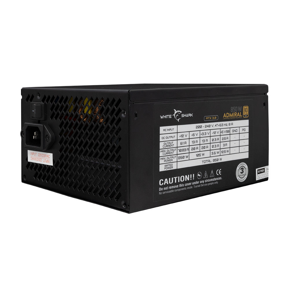 White Shark PSU 850W Admiral Gpsu-850W 80PLUS Gold Full Modular