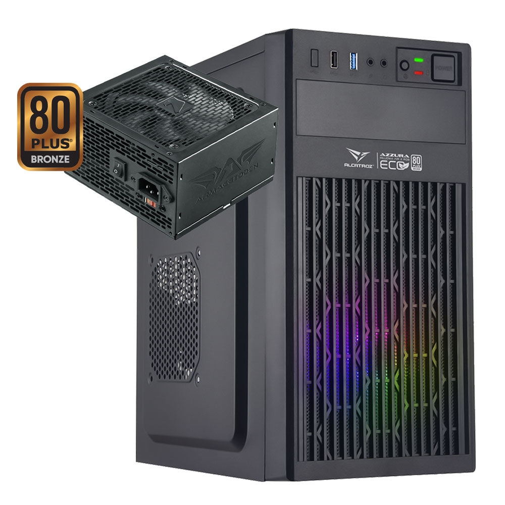 ALCATROZ PC Case With PSU Azzura Millenia ECO Air 2 RGB Black