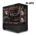 ARMAGGEDDON RGB M-ATX Dual Chamber Gaming Case Aquaron Duplex Pro Black