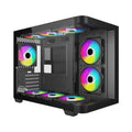 ARMAGGEDDON Micro ATX Steel PC Case Aquaron X-Curve 285 Fully Black