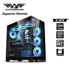 ARMAGGEDDON E-ATX RGB Transparent Fish Tank Gaming Case Aquaron Xtreme Black