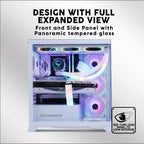 ARMAGGEDDON E-ATX RGB Transparent Fish Tank Gaming Case Aquaron Xtreme Black