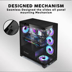 ARMAGGEDDON E-ATX RGB Transparent Fish Tank Gaming Case Aquaron Xtreme Black