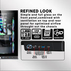 ARMAGGEDDON E-ATX RGB Transparent Fish Tank Gaming Case Aquaron Xtreme Black