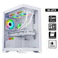 ARMAGGEDDON Gaming PC Case Matx Aquaron White