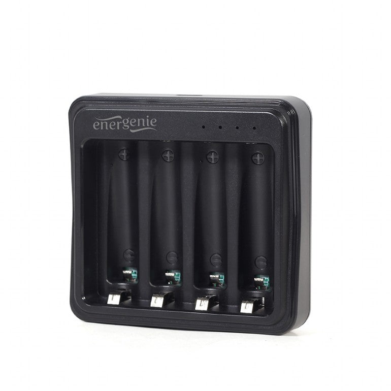 ENERGENIE USB Battery Charger For AA/AAA Batteries Black