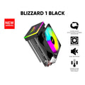 ARMAGGEDDON RGB Silent 9CM CPU Cooling Fan 2 Heat Pipes Black