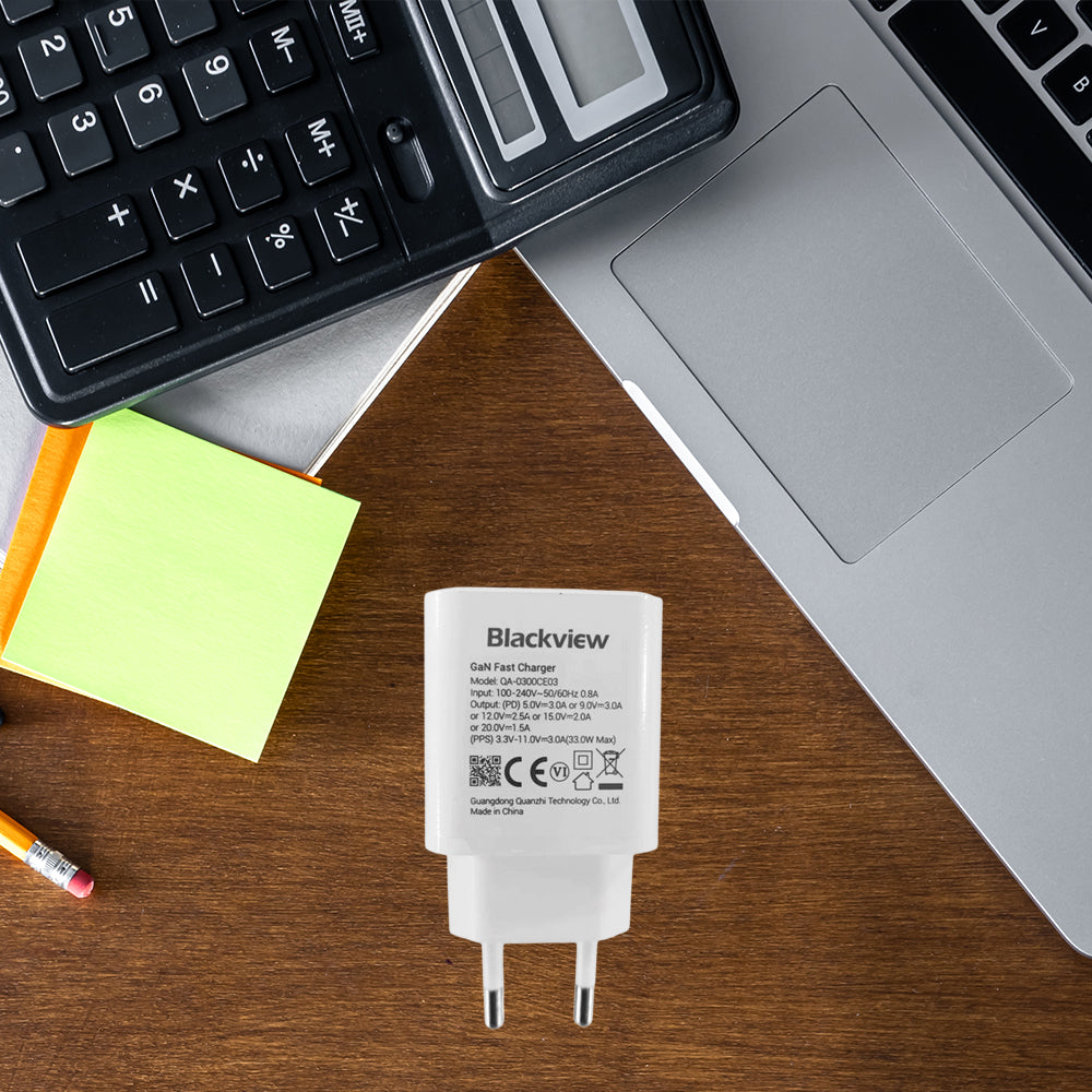 BLACKVIEW Type-C GAN Power Adapter 30/33W White