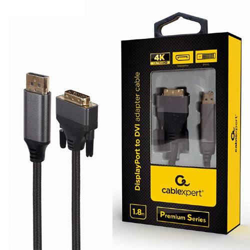 CABLEXPERT DISPLAYPORT TO DVI Adapter Cable Premium Series 4K 1,8M Retail Pack