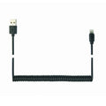 CABLEXPERT USB Lightning Sync And Charging Spiral Cable For Iphone 1.5m Black