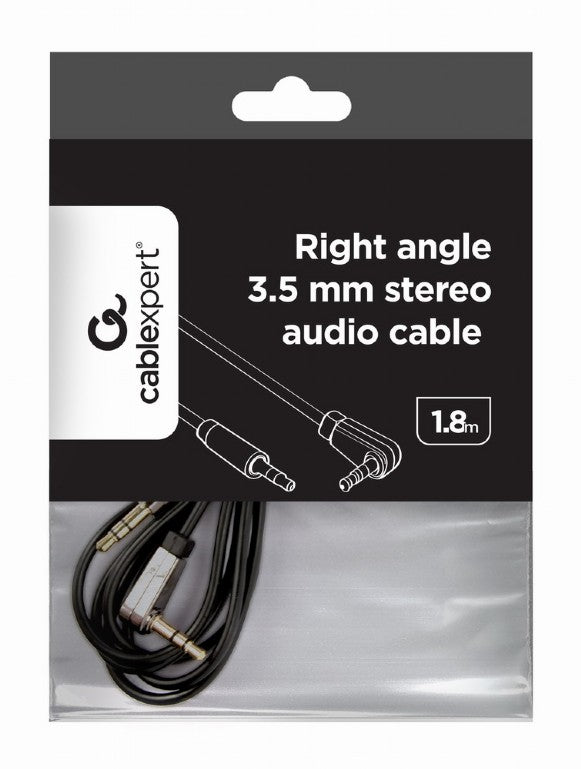 CABLEXPERT Right Angle 3,5MM Stereo Audio Cable 1,8M