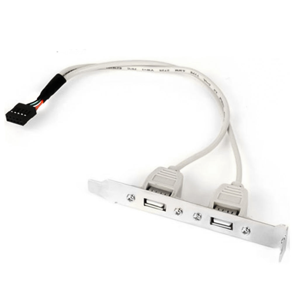 CABLEXPERT DUAL USB RECEPTACLES ON BRACKET