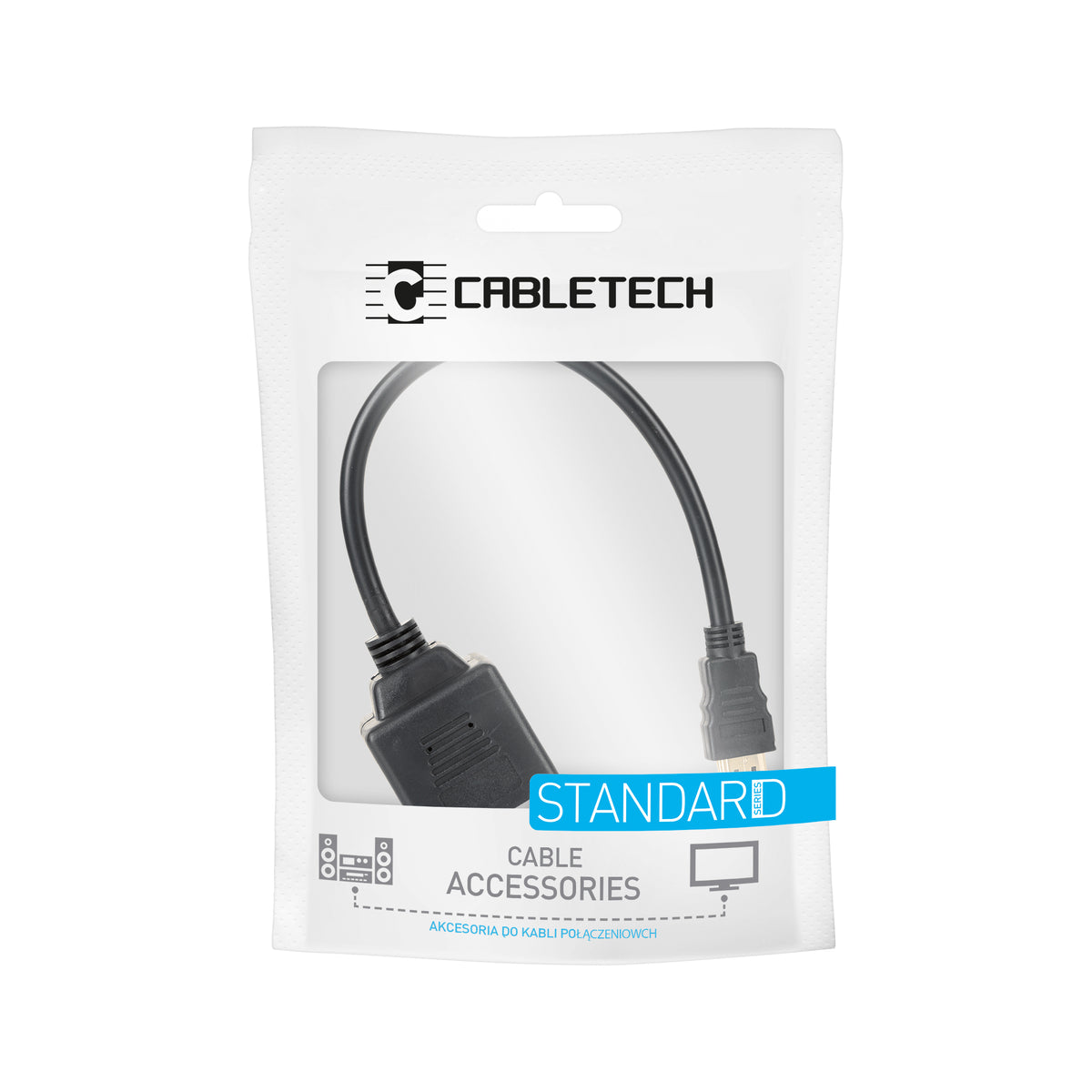 Splitter HDMI - 2xHDMI 20cm Cabletech