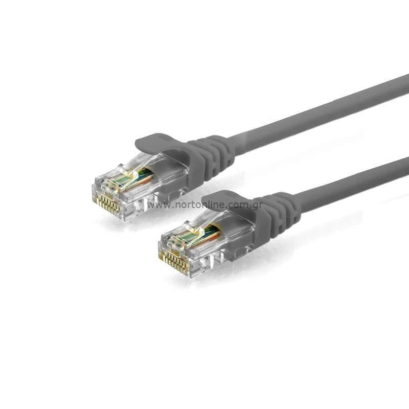 Καλώδιο Δικτύου UTP Cable CAT5e 1m Γκρί (Ασυσκεύαστο)