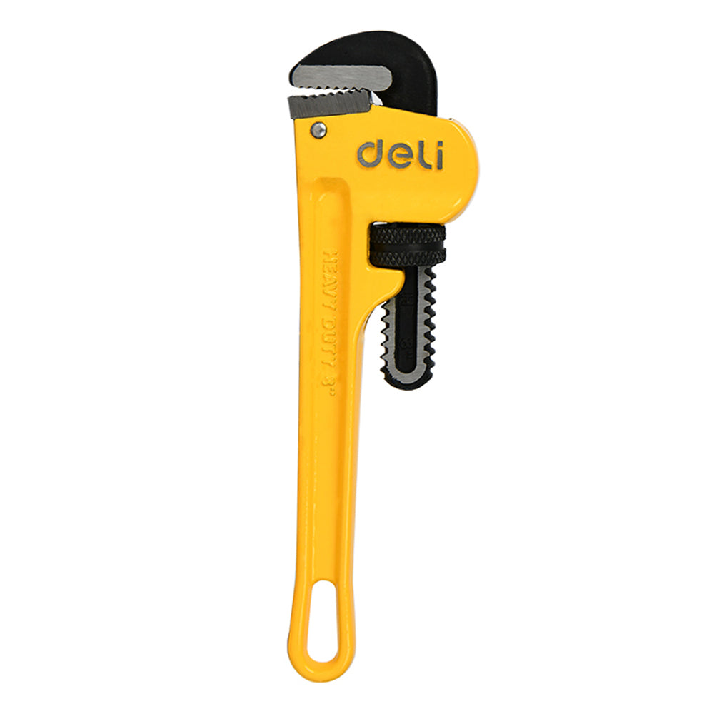 DELI Pipe Wrench 200MM Yellow
