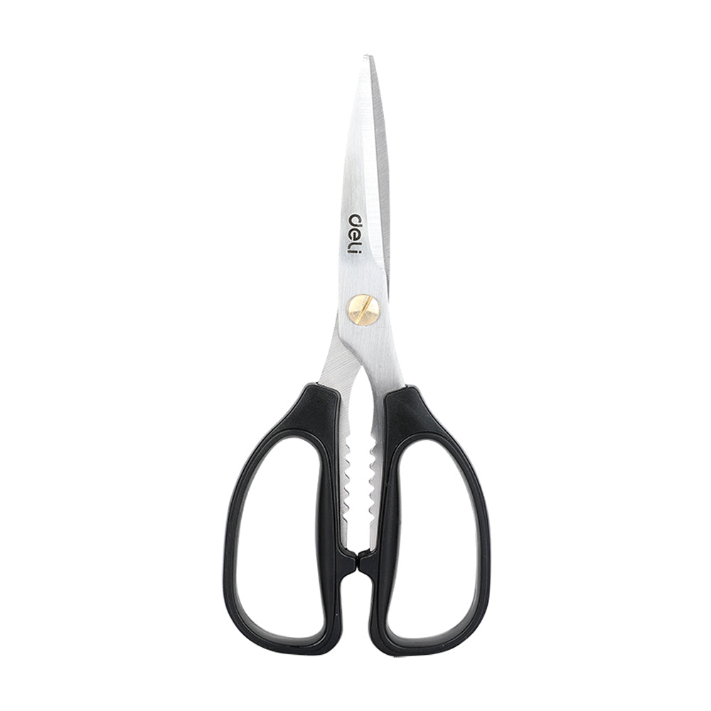 DELI Stainless Steel Scissors 195MM Black