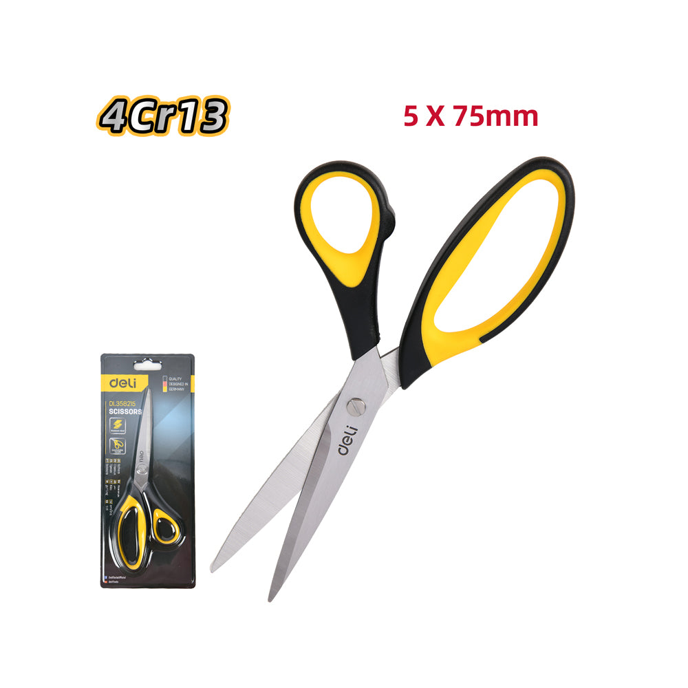 DELI Scissor 5x75MM Yellow