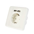 ENERGENIE AC WALL SOCKET WITH 2 PORT USB CHARGER 2,4A WHITE