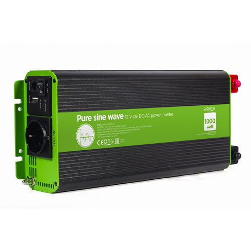 ENERGENIE 12V Pure Sine Wave Car DC-AC Power Inverter 1000W