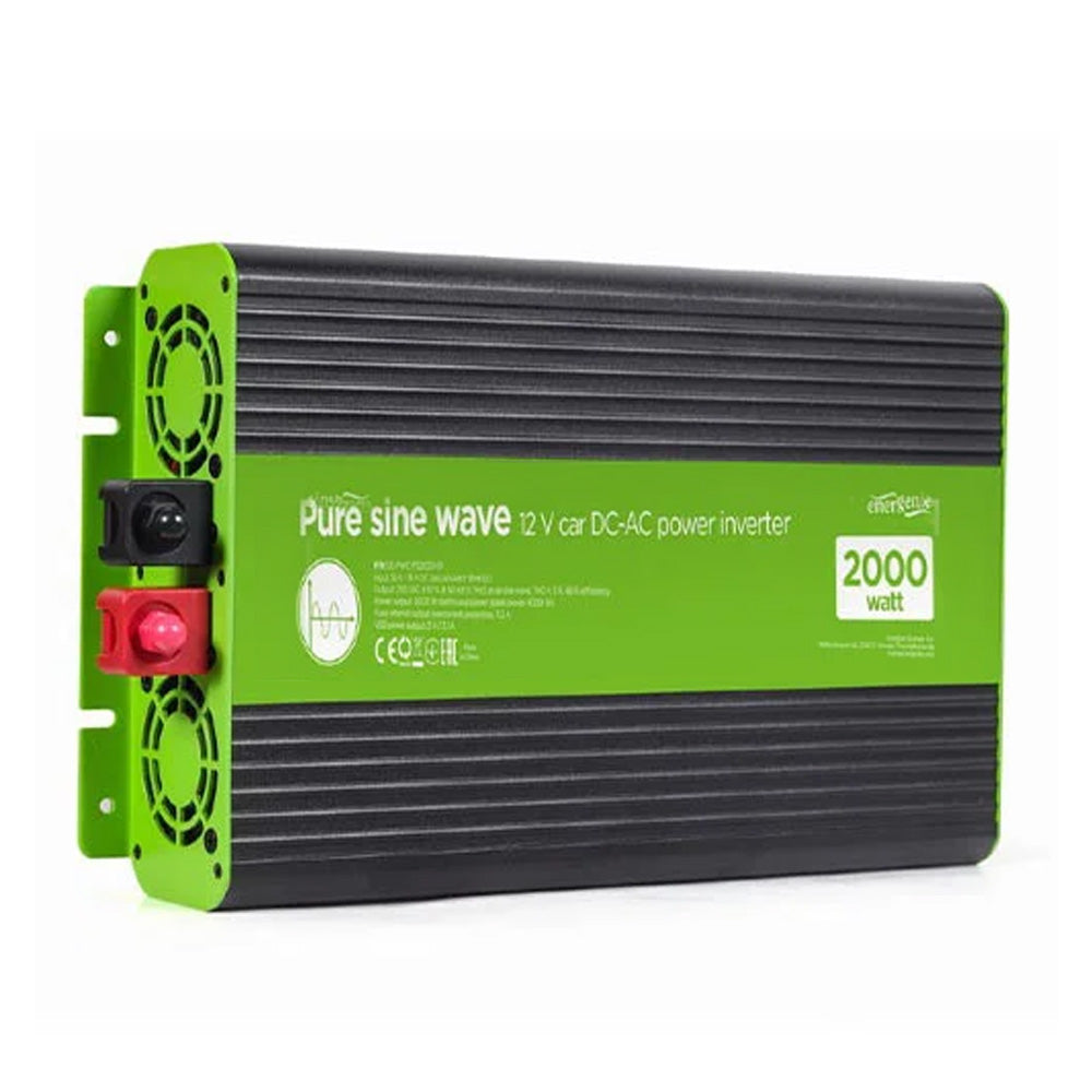 ENERGENIE 12V Pure Sine Wave Car DC-AC Power Inverter 2000W