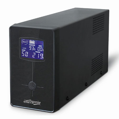 ENERGENIE UPS With USB And LCD Display 1200 VA Black