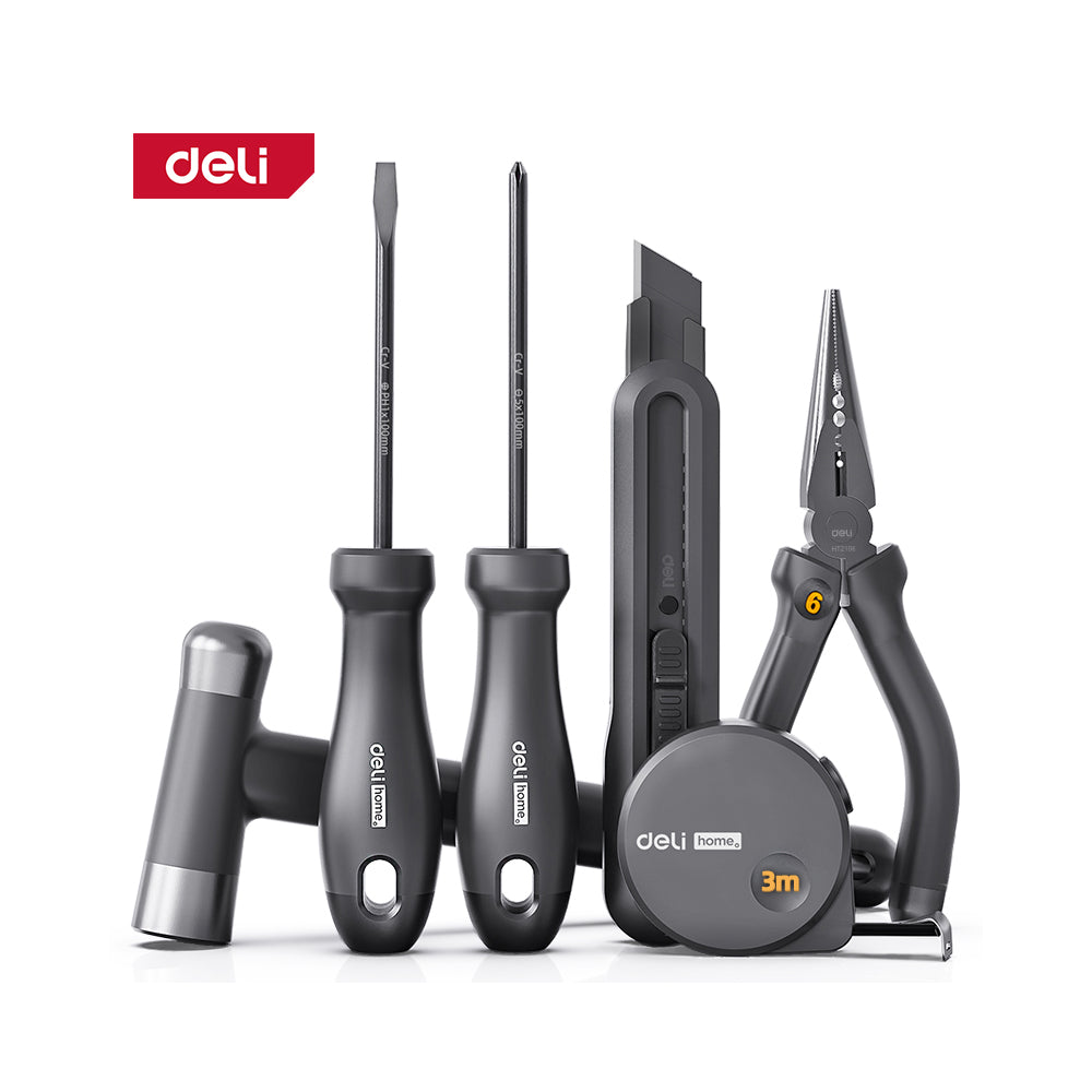 DELI Home Series Tool Set 6PCS Black