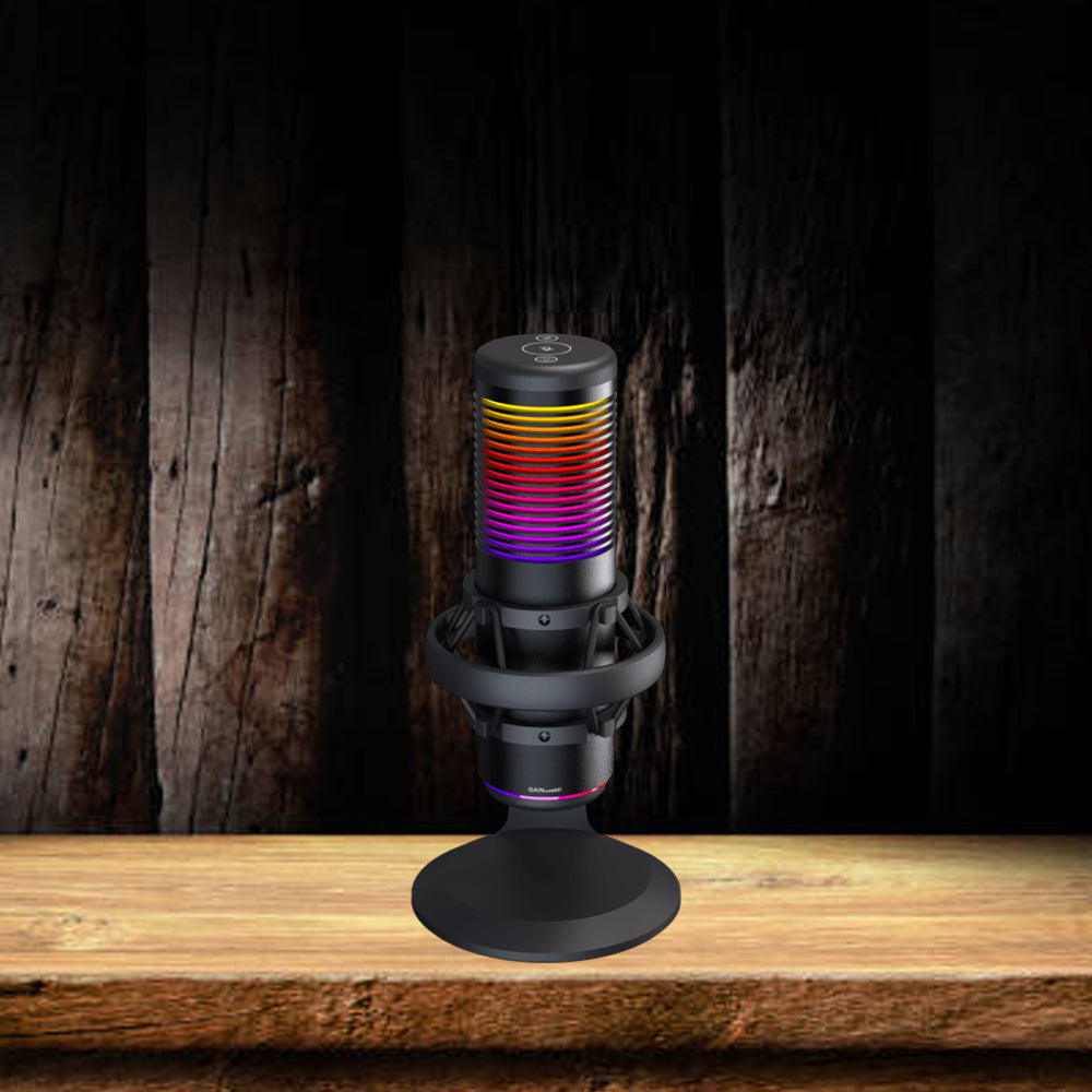 White Shark Touch Control Microphone DSM-07 RGB Light Black