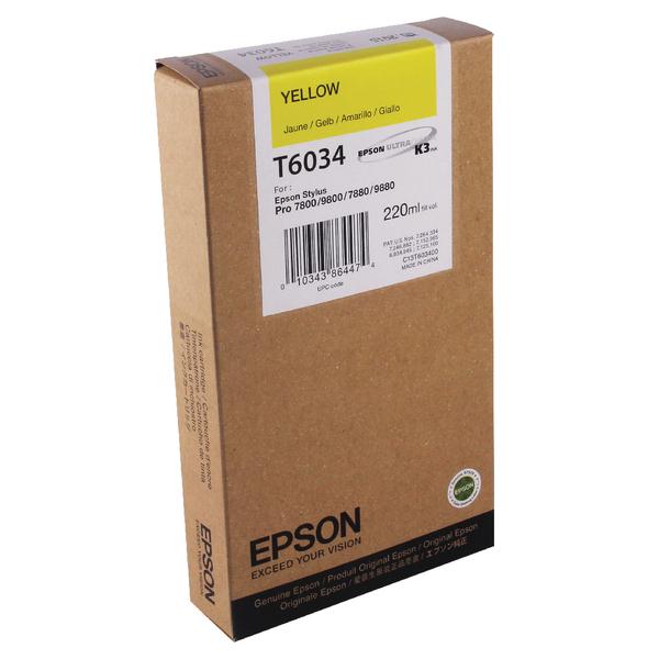 Ink Epson T6034 C13T603400 Yellow High Capacity - 220ml