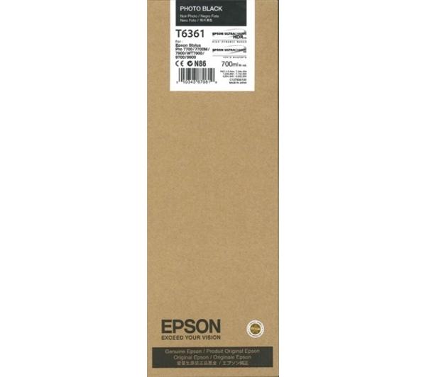 Ink Epson T6361 C13T636100 Photo Black with pigment - 700ml