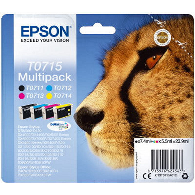 Ink Epson T0715 C13T07154020 Multipack 4 Colours