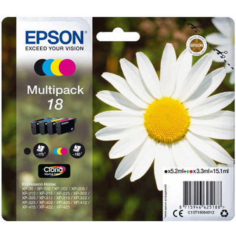 Ink Epson 18 T18064010 MultiPack 4 Ink Daisy series