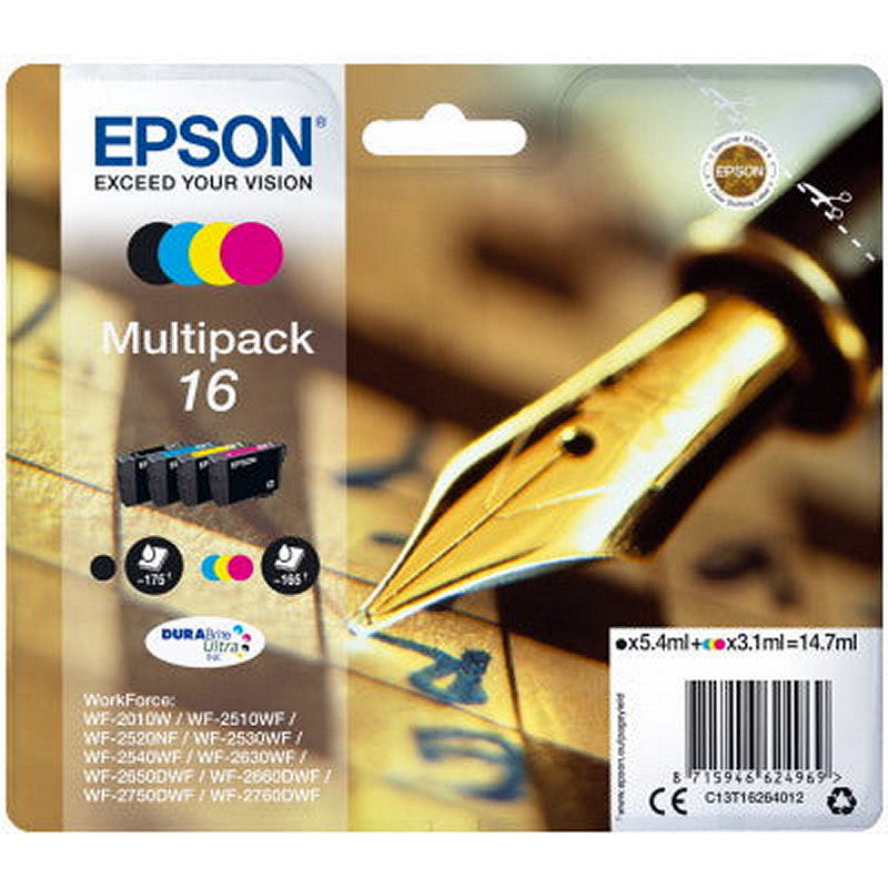 Ink Epson T162640 Multipack 4Colors (Black - Cyan - Magenta - Yellow)