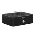 DELI Portable Extra Large Cash Box Black