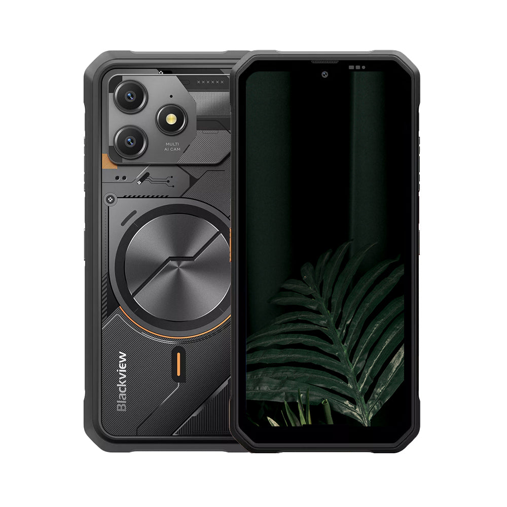 BLACKVIEW Octa-Core Rugged Phone 6.56' (6GB+128GB) NFC Android 16 With Protective Case Cosmic Black