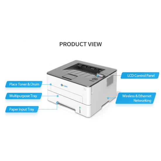G&G P4100DW Μονόχρωμος Εκτυπωτής Laser (Δίκτυο/Wi-Fi/Duplex)