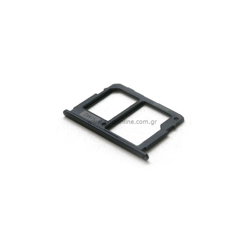 Βάση Κάρτας Sim & SD Samsung J730F Galaxy J7 (2017) Μαύρο (Original)